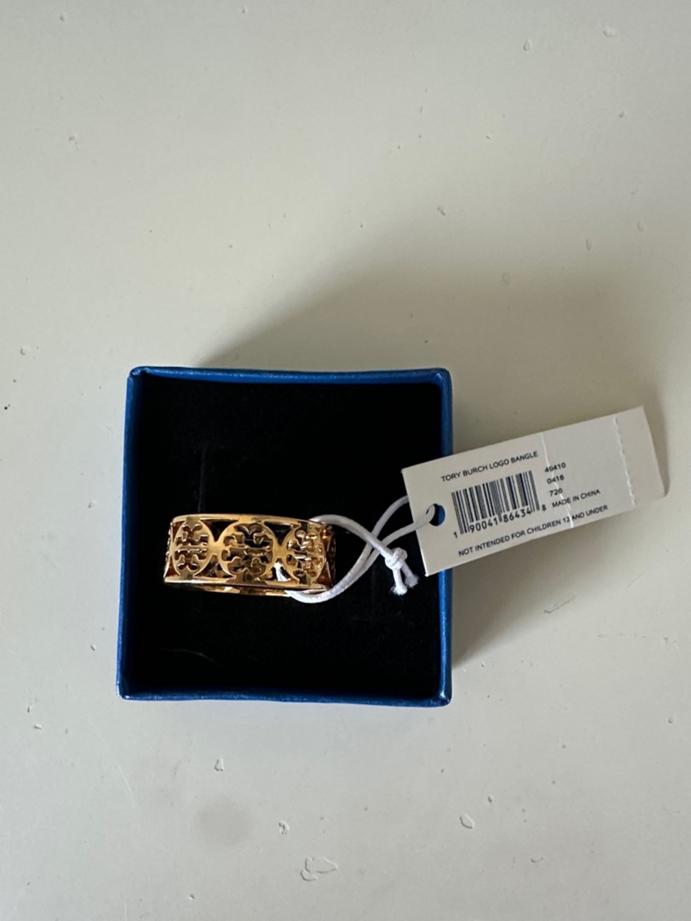 Tory Burch Gold Plated Cutout Logo Ring